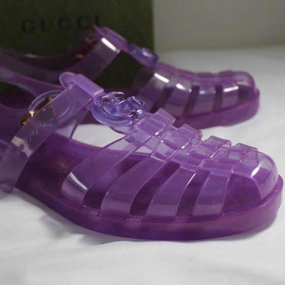 Gucci Translucent Purple Sandals - Picture 10 of 10